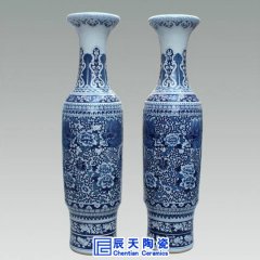 景德鎮(zhèn)落地大花瓶燒制工藝，多作陶瓷禮品用